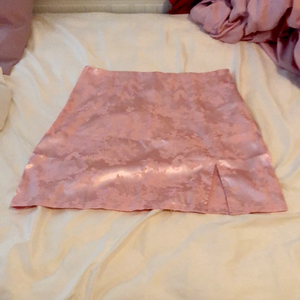 Y2K Pink mini silk skirt